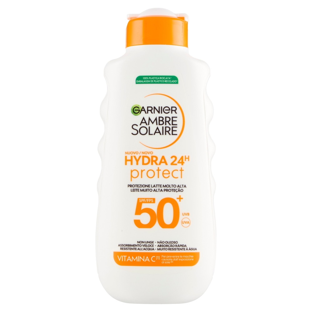 Garnier Ambre Solaire Hydra 24H Protect Protezione Latte Molto Alta SPF50+ 175 ml